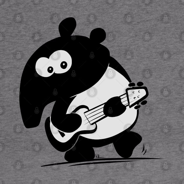 Funny Cute Musical Tapir Little Guitar Ukulele by SkizzenMonster